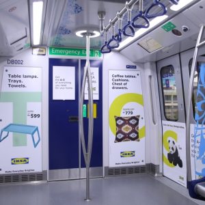 Inside Metro Train